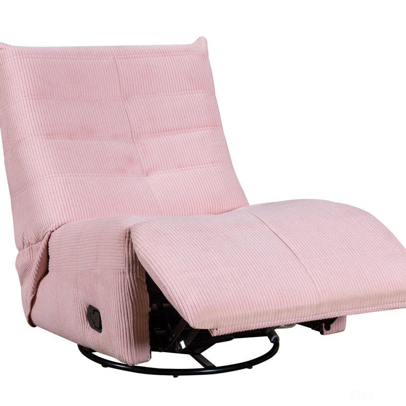 Fauteuil inclinable et pivotant en velours côtelé de 31 po Georgena