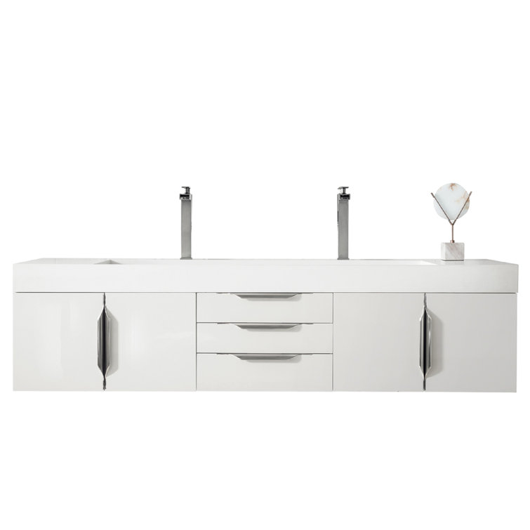 Mercer Island 72" Floating Double Bathroom Vanity Set