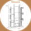 141cm H x 86cm W Etagere Bookcase-1056355785
