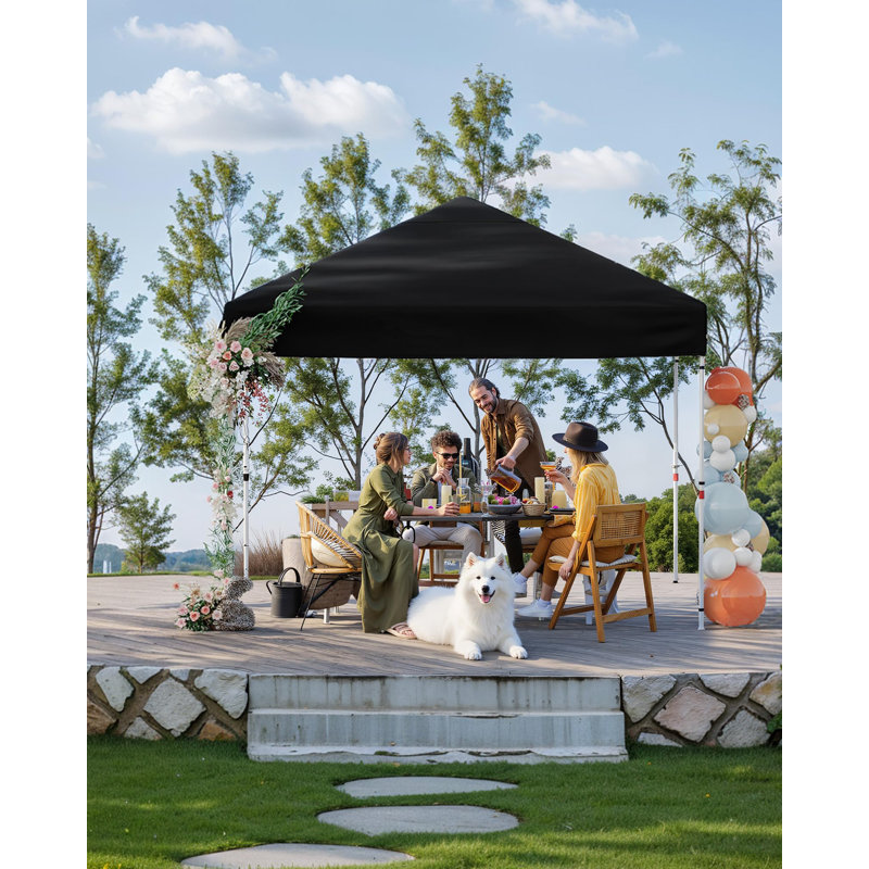 Canopy Replacement Top for 10x10ft Pop Up Canopy Tent, Top Cover with Air Vent, Waterproof & UV Protection (Top Only), Black
