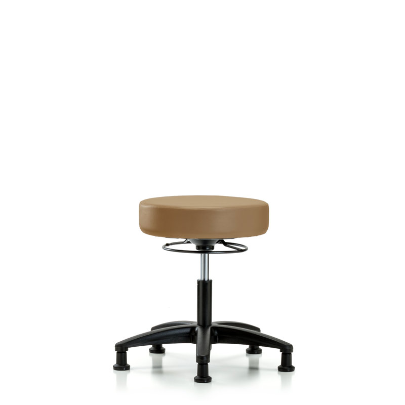 Tabouret de laboratoire réglable en hauteur Anissa, Roulettes, Taupe