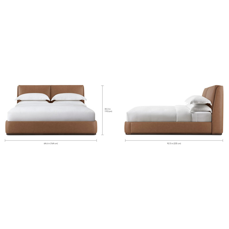 Vienna Upholstered Bed, Brown, Queen