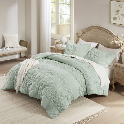 Ensemble d'édredon 3 pièces Elise Sage Puffy
