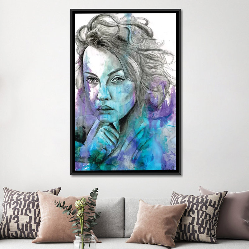 « untitleed iii », reproduction sur toile, H 26 po x l 18 po x P 1,5 po, Toile avec cadre noir, Pas de tapis