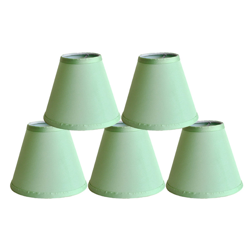 Abat-jour empire en satin 6 po, Vert olive