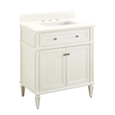 Ensemble de meuble-lavabo simple 30 po avec lavabo sous-comptoir rectangulaire Elmdale