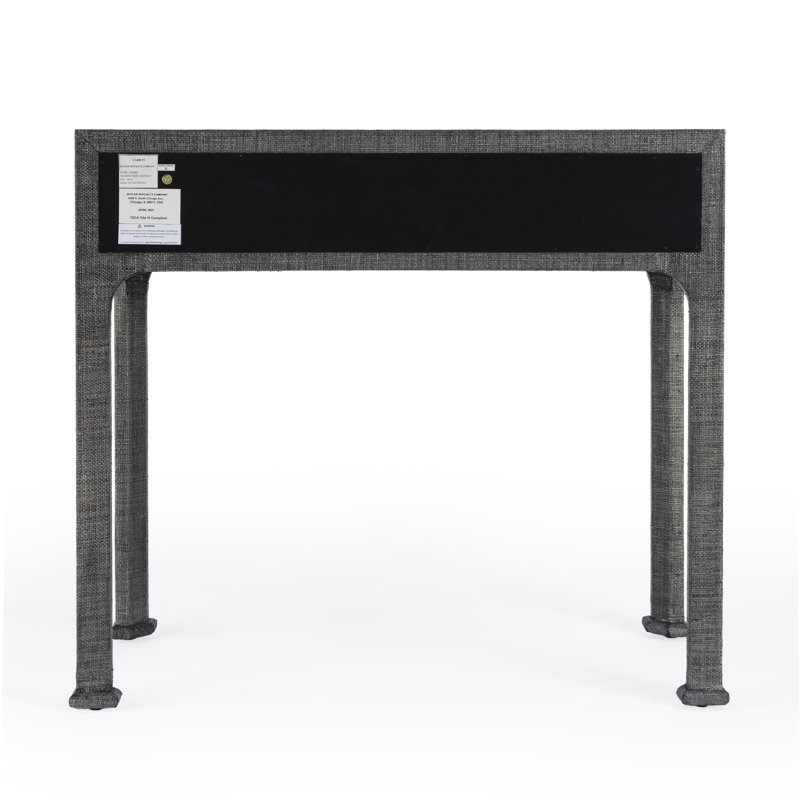 Chatham Raffia Console Table, Charcoal