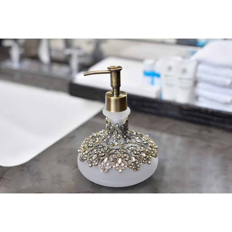 Distributeur de lotion et de savon en verre Bulbous