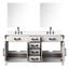 Meuble-lavabo double l 60 po en chêne blanc avec comptoir en quartz - Décoration de salle de bain V 60 po x P 22 po