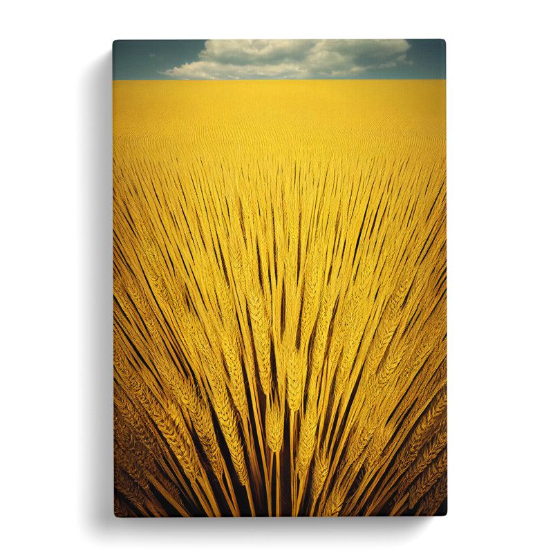 CAN-V0523-2858X Wheat Field Contemporary - Wrapped Canvas Print, 50cm H x 35cm W x 3cm D