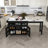 74.8" Kitchen Island With Extendable Dining Table