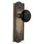 Meadows Plate with Black Porcelain Door Knob-620445560