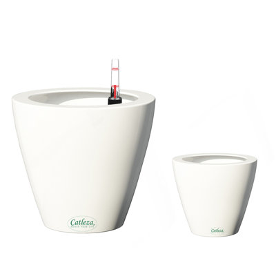 2-Pack Smart Self-Watering Planter Pot For Indoor And Outdoor - White - Round Cone