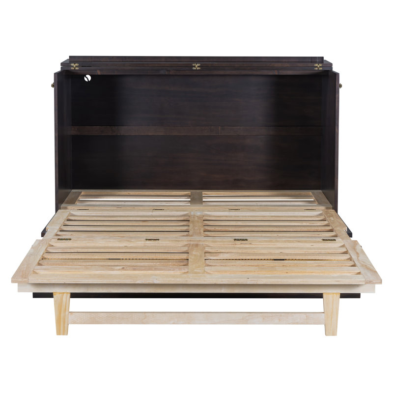 Commode à tiroirs avec tiroirs, Grand, Espresso / Naturel