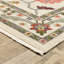 Tapis oriental en laine tissé à la machine en vert / bleu / brun-86847365