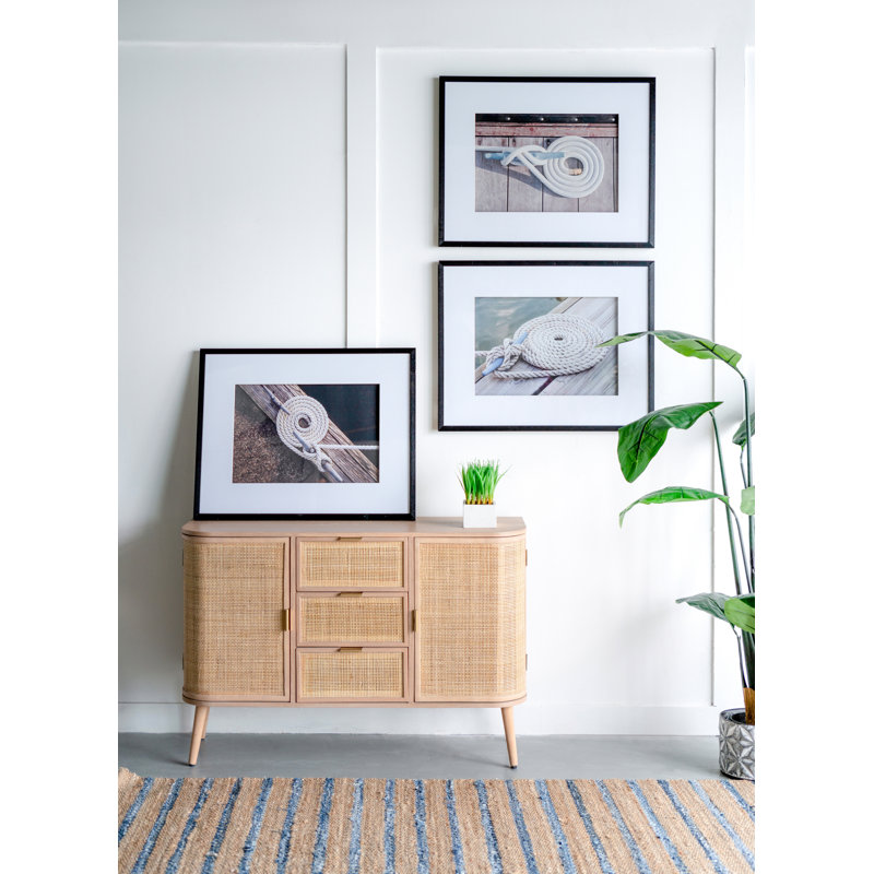 Art mural en corde 30 po x 24 po avec cadre noir - décoration murale moderne pour le salon, la chambre à coucher, le vestibule et le bureau (ensemble de 3)