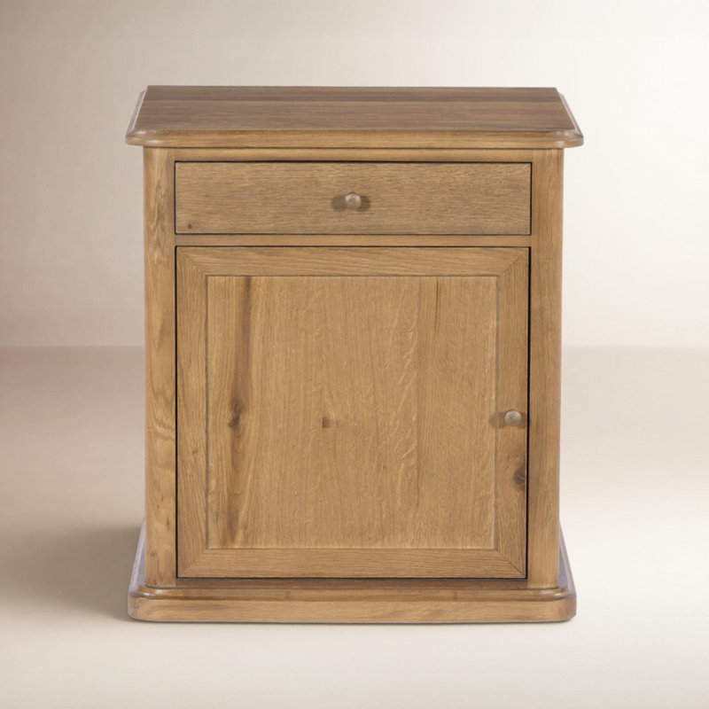 Poppy Nightstand-Saddle Brown, Left