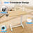 Height Adjustable Overbed Bedside Table with Hidden Casters, Pneumatic Standing Desk, Mobile Laptop Table, Hospital and Home Use Rolling Cart, Maple-1128871710