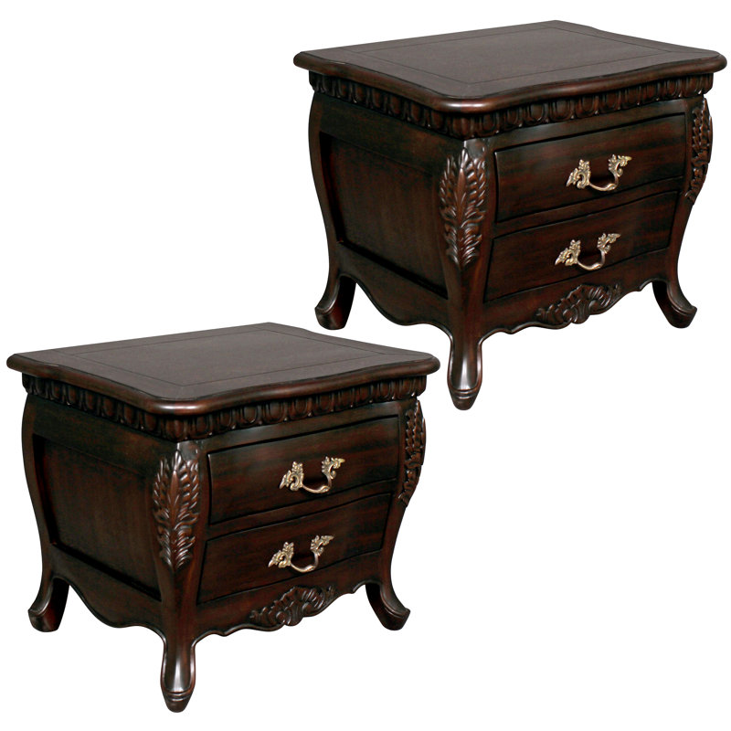 Sorbonne Bombe Solid Wood Nightstand