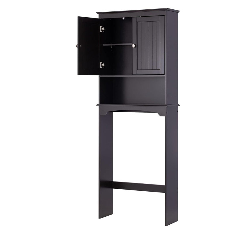 Hardan Over The Toilet Storage, Espresso, 66"H x 24.8"W x 9"D