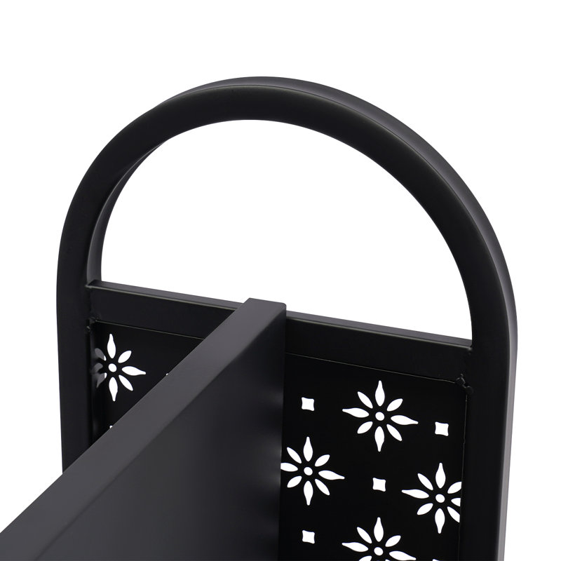 Rangement pour livres à 4 compartiments avec roulettes Ciane, Noir