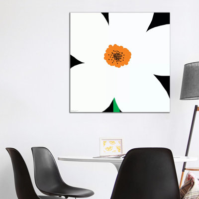 White Flower 1 Piece Wrapped Canvas Painting