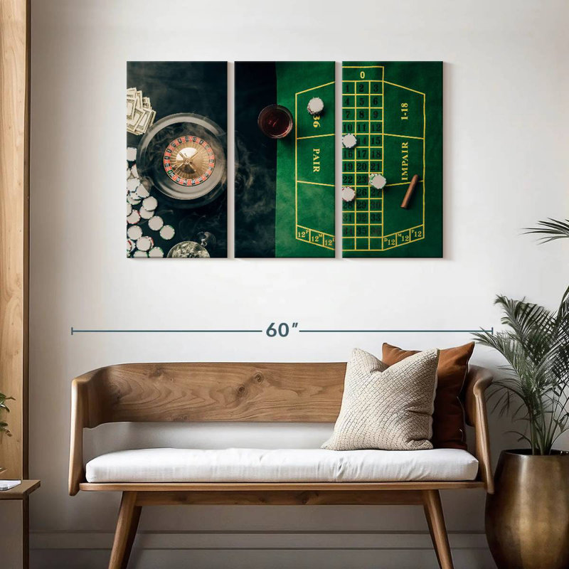 Senne Casino Table Game, 28" H x 45" W
