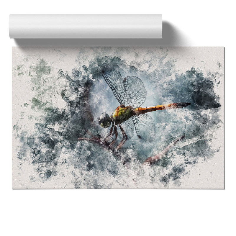 Dragonfly Vol.5 Watercolour - No Frame Print, 42cm H x 59cm W x 0.1cm D