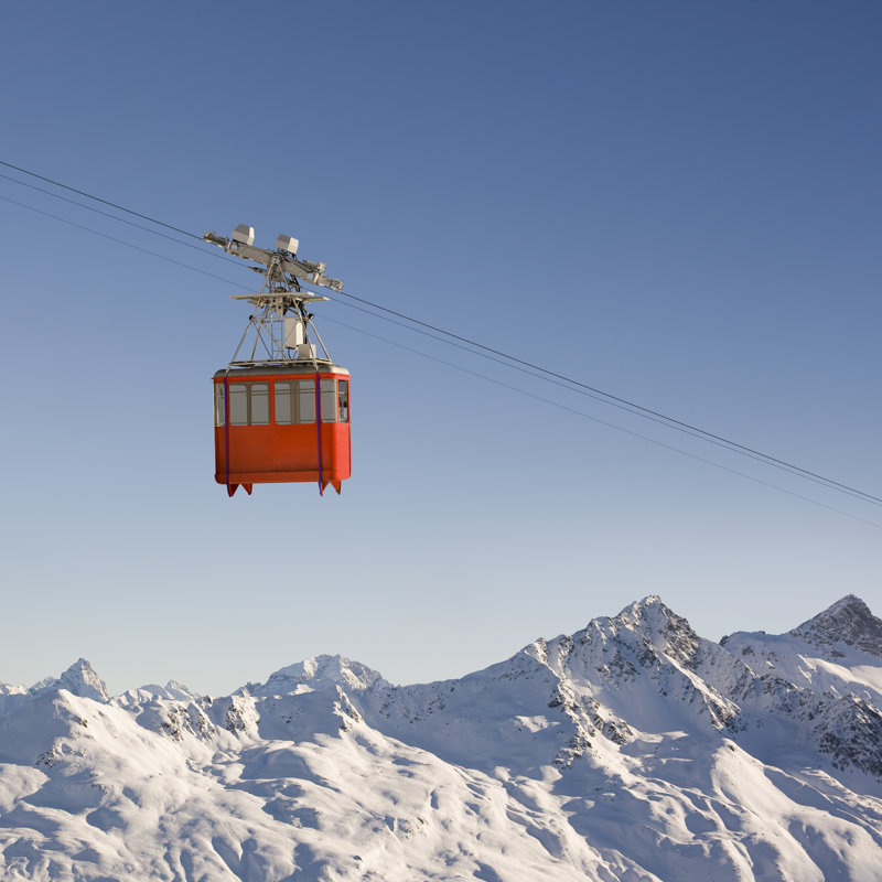 Mountain Cable Car by Tma1 - Wrapped Canvas Print, 76cm H x 76cm W x 3.8cm D