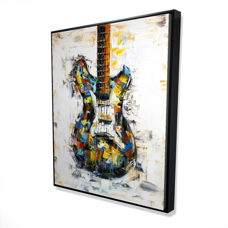 Abstract Guitar Print On Canvas