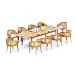 Lenong Outdoor - Piece Teak Dining Set