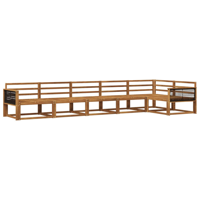406cm Wide Patio Sectional, Natural/Black