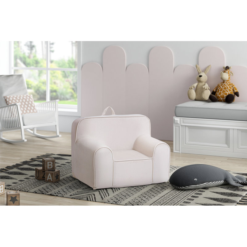 Kuddlez Kids Foam Chair Grande Size White, White