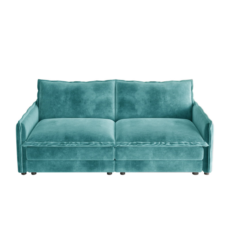 75" Upholstered Loveseat, Blue