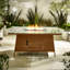 Marcella Rattan 6 Seater Garden Dining Table With Smokeless Fire Pit Table - Modern Garden Set-123139948