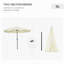 Parasol de patio de 9 pi avec bouton poussoir inclinable et manivelle Outsunny-908252946