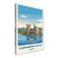 Caernarfon Castle, Wales - Romantic Coastal Fortress Travel Poster. Giclee Print On Wrapped Canvas. Wall Art, Home Decor - Castles & Palaces, Wales - Wrapped Canvas Print-654491481