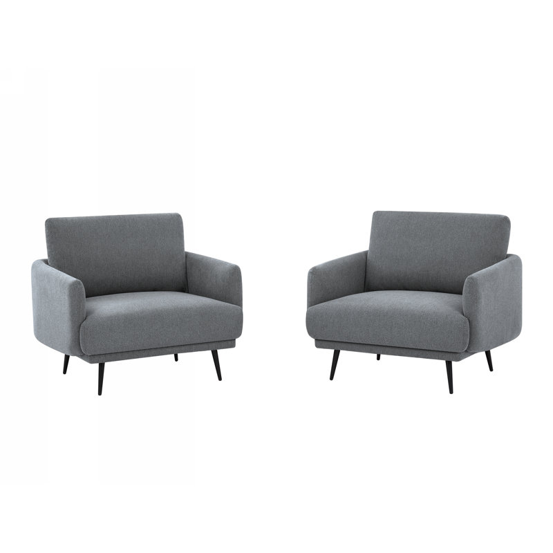 Fauteuil d'appoint à accoudoirs simples Chrisester Widest, Gris