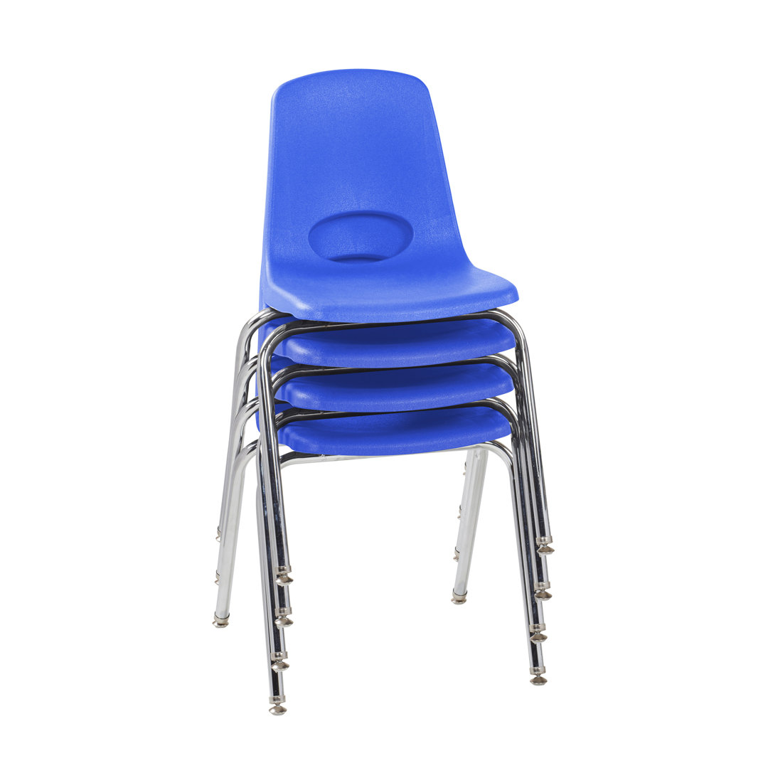 18" Classroom Stack Chair with Swivel Glide Legs Factory Direct Partners Seat 