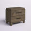 Huasser Table de chevet 2 tiroirs Racher