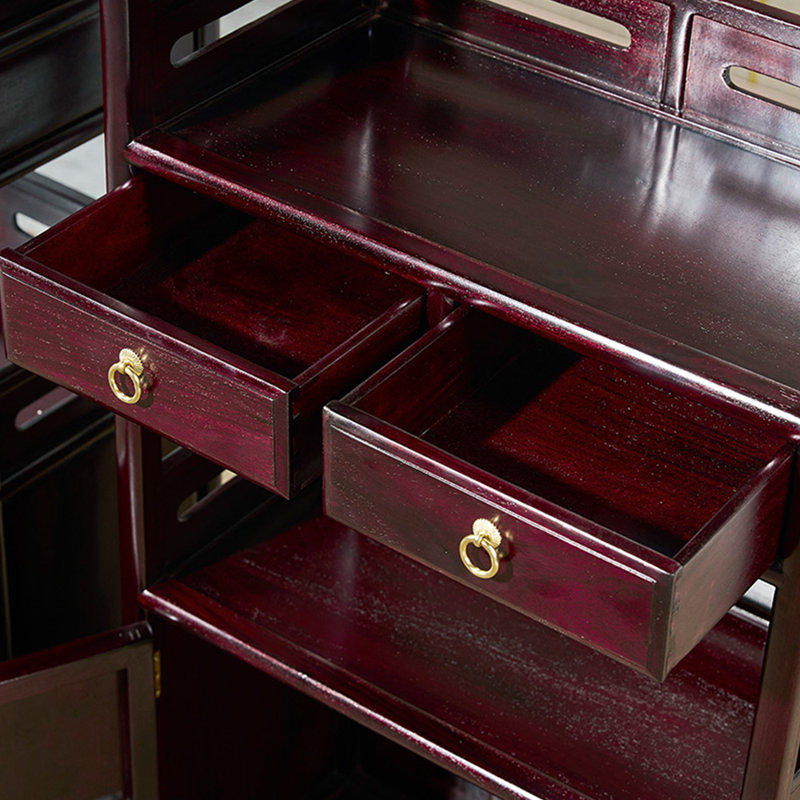 Petite bibliothèque en bois massif de style nouveau chinois
