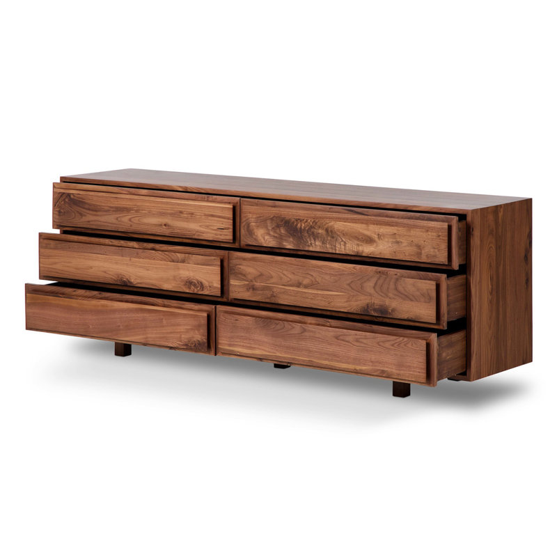 Stafford 6 Drawer Dresser-Walnut Natural