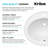 KRAUS Elavo. Oval Porcelain Ceramic Self-Rimming Drop In Bathroom Sink In White With Overflow Drain, KCT-101