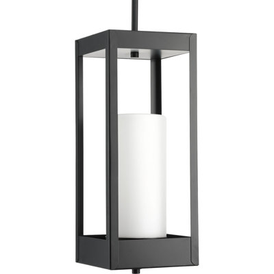 Saida Frosted Outdoor Metal Hanging Lantern