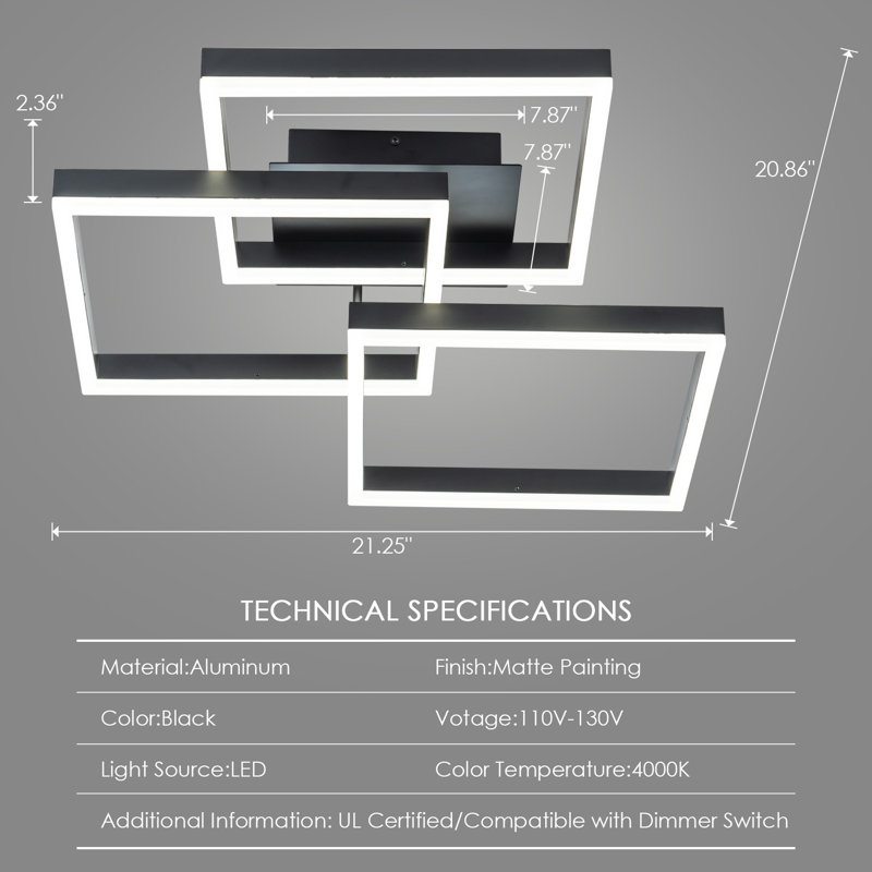 Acrylic LED Flush Mount