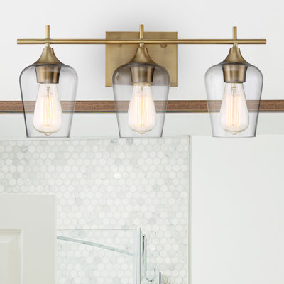 Breena Dimmable Vanity Light in Warm Brass