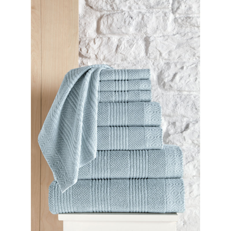 Ensemble de 6 serviettes en coton Minbota, Bleu sarcelle