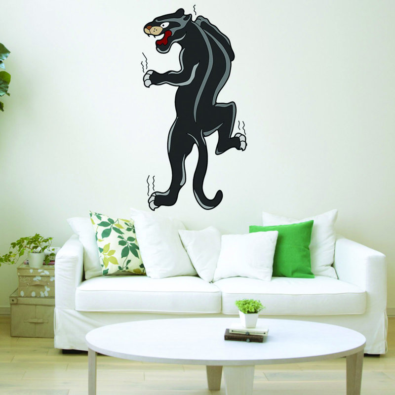 Adhésif décoratif panthère noire, H 30 po x l 15 po