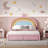 Upholstered Rainbow Design Bed with Storage Drawer