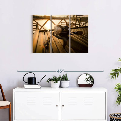 «Bass Fishing Set», 3 pièces sur toile